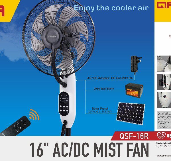 Qasa 16" AC/DC Mist Fan.