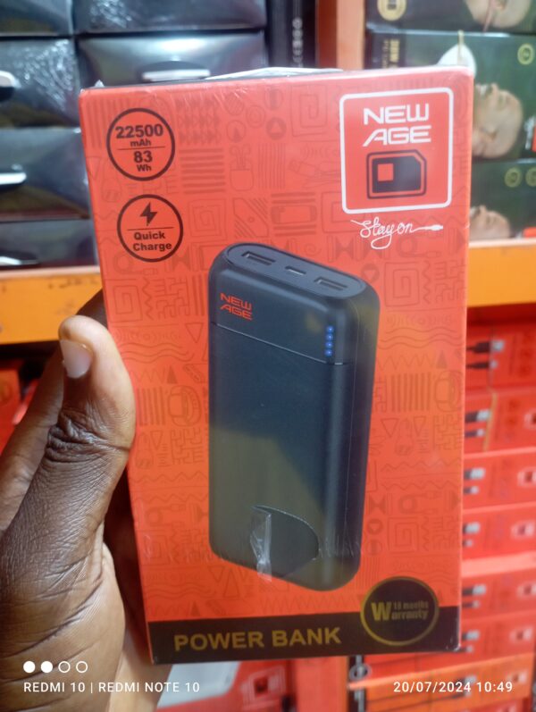 New Age power bank  22500mAh.