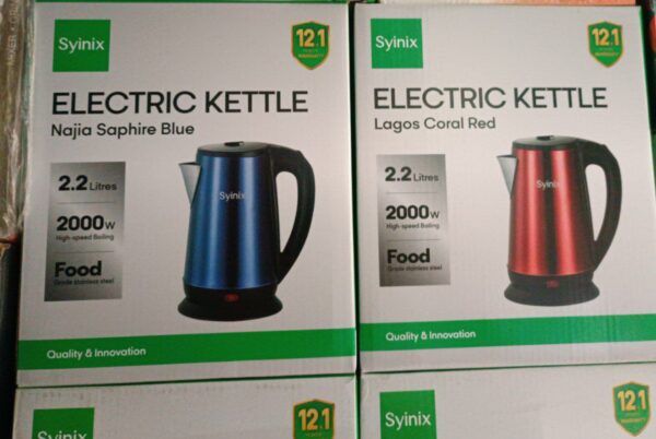 Syinix 2.2L Electric Coloured kettle