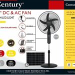 Century ACDC standing fan with panel