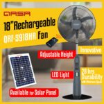 Qasa 18inch rechargeable fan   with remote