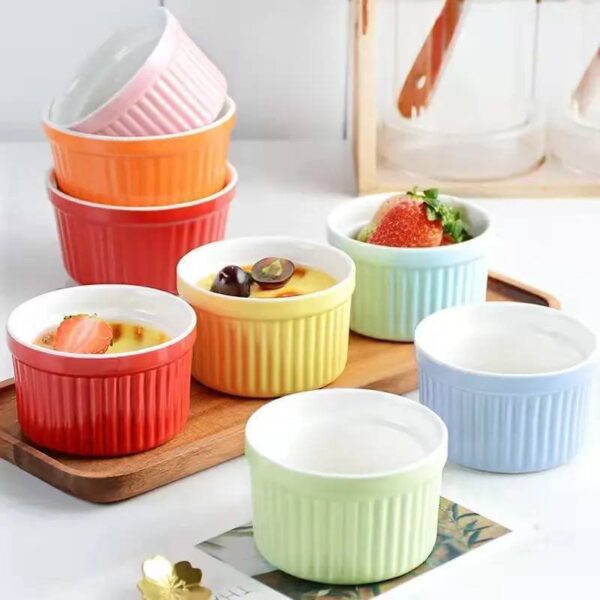 8piece ceramic Ramekin  bowl set