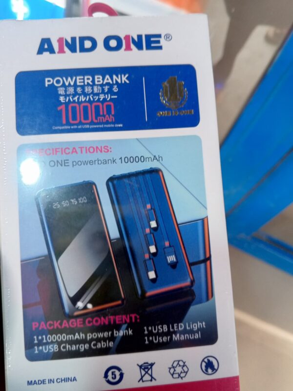 Andone power bank 10000mah.   
9800