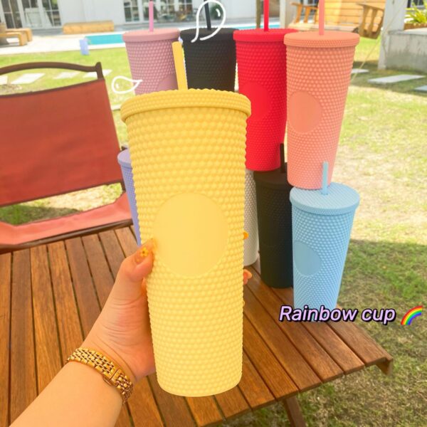 Rainbow Cup With Straw - Image 5