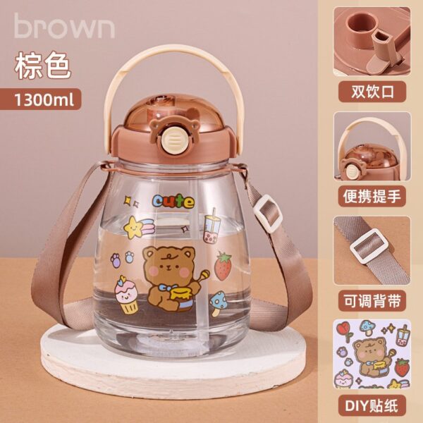 Transparent Water Bottle 1.3L