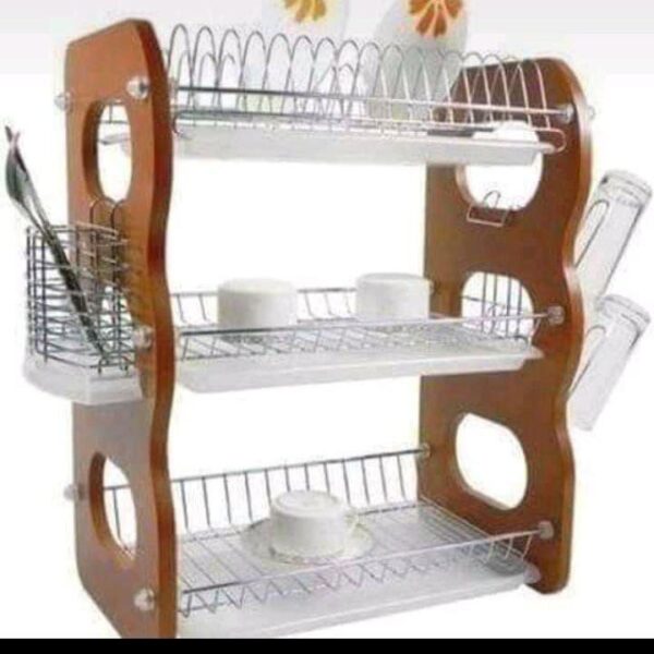 22 inches 3Step Wooden Dish Rack.