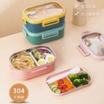 Tedemei 2 partition plate with spoon Set