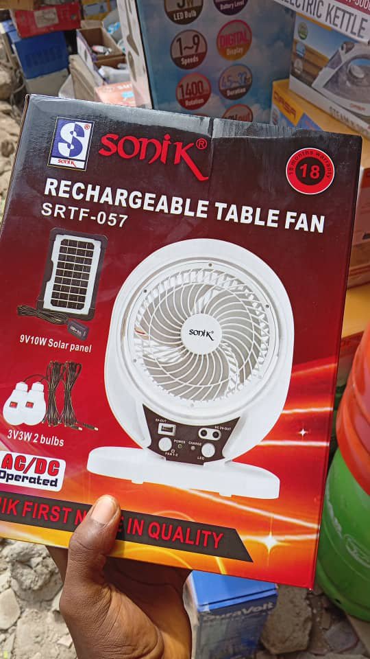 2026/03/IMG-20260326-WA0027.jpg sonik 7inch rechargeable fan with 2 bulb. - Image 1
