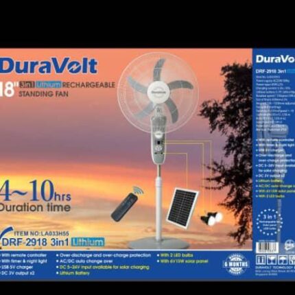 Duravolt fan 18inches 3 in 1 lithium battery