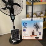 Leku 18 inches rechargeable solar fan with Bluetooth Mp3