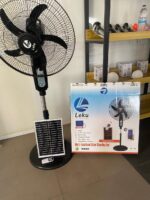 Leku 18 inches rechargeable solar fan with Bluetooth Mp3